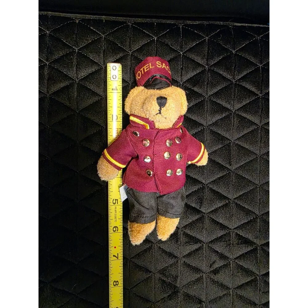 Original Sacher Hotel Vienna Teddy Bear Page Bellhop Plush Souvenir 6.5”